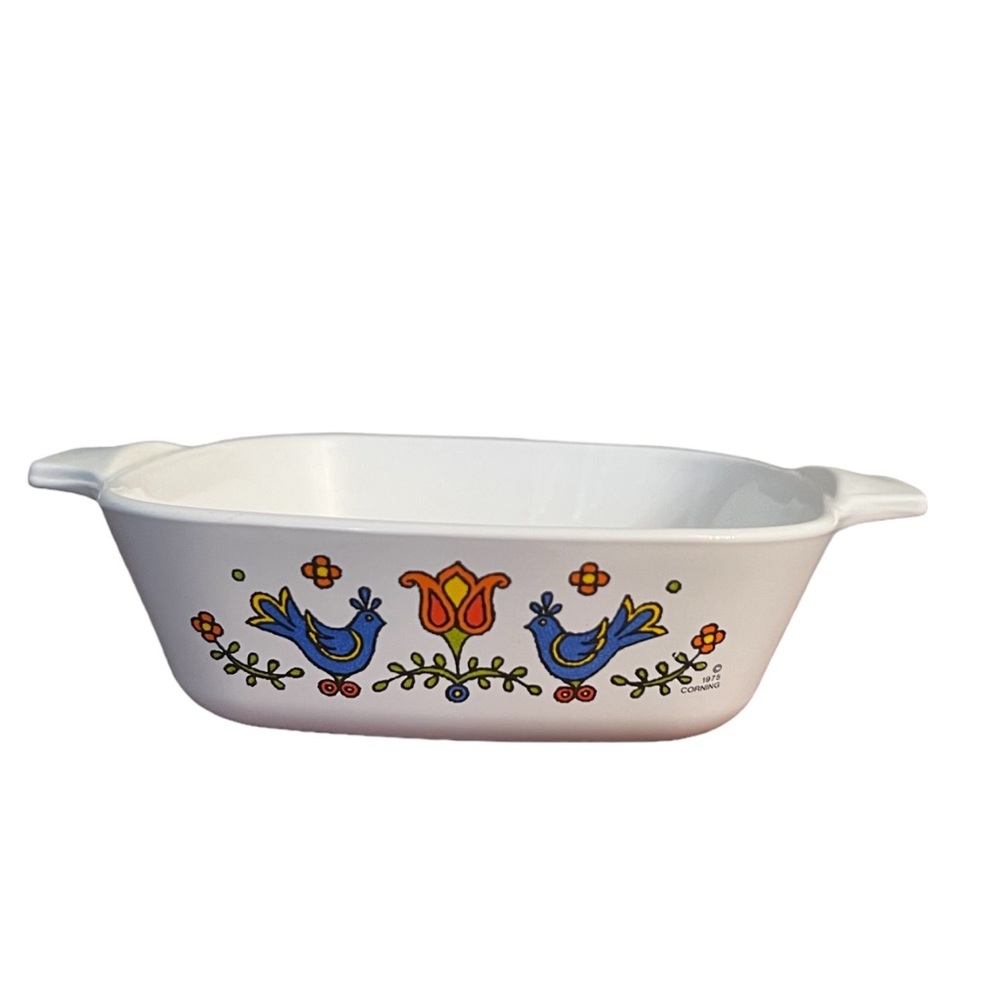Vintage 1975 Corningware “Country Festival” Petite Casserole Dish Model: P-41-B